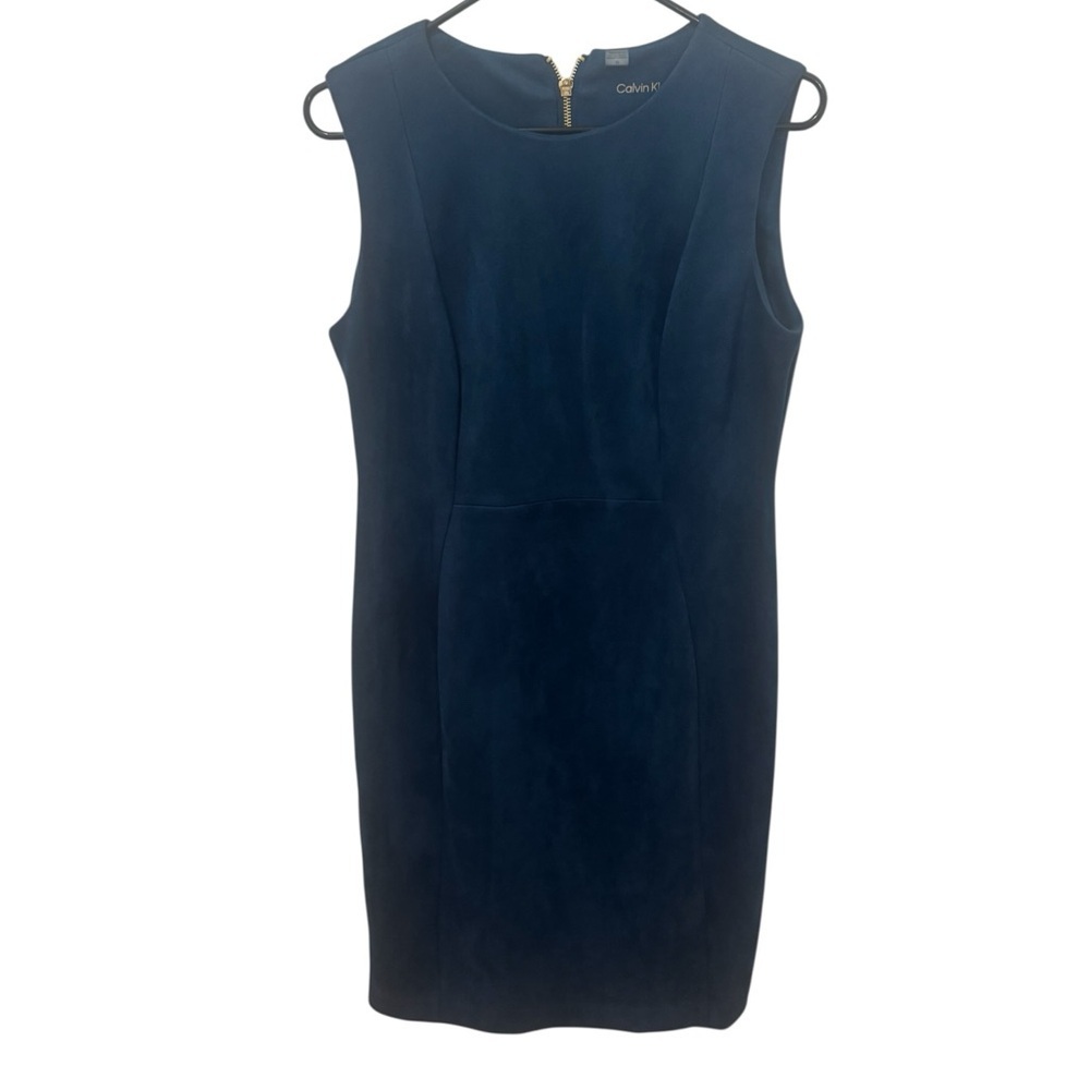 Calvin Klein Deep Blue Sheath Dress Size 10